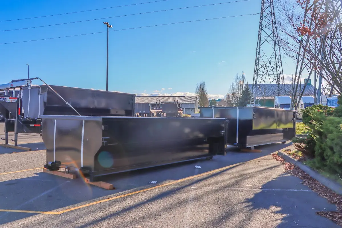 Roll-off dumpster ready for waste disposal at job site for Construction Dumpster Rental in Hanover